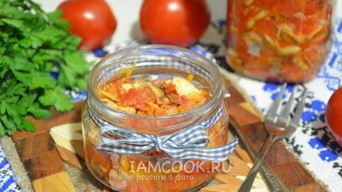 салат со скумбрией на зиму