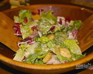 Салат Цезарь классический простой