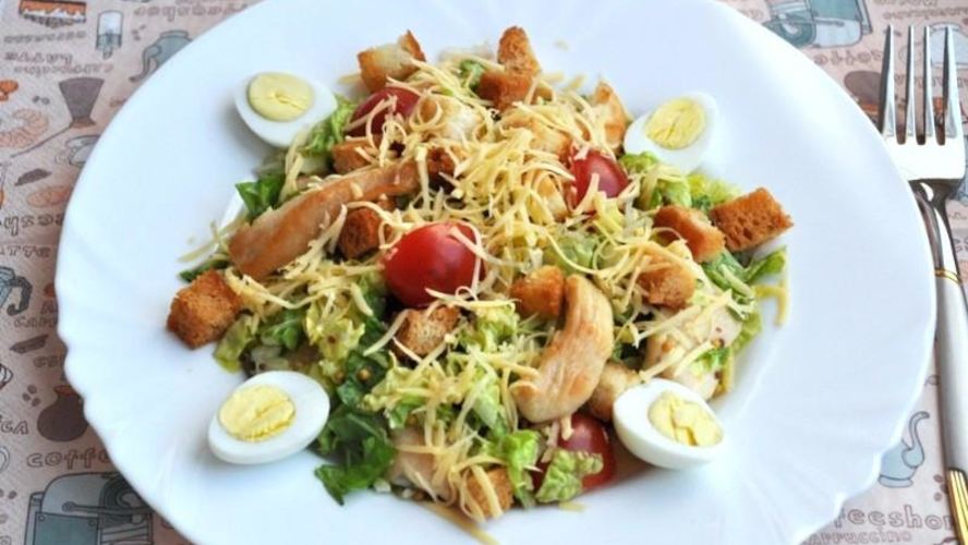 Рецепт цезаря с пекинской капустой