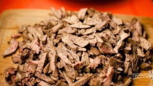 слоеный салат с печенью