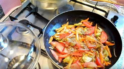 теплый салат