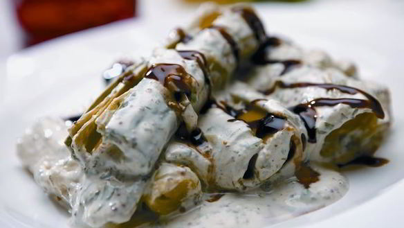 Рецепт Лука-порея с соусом Винегрет