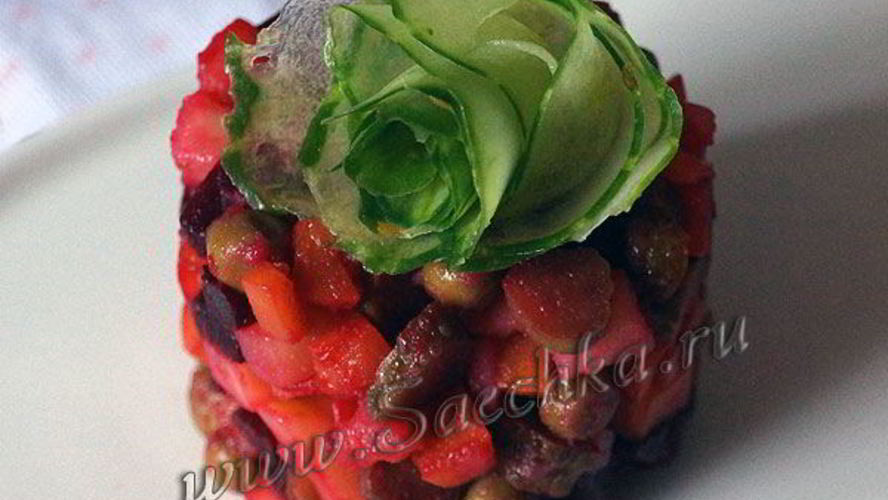 Рецепт винегрета с горошком