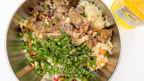 винегрет с грибами