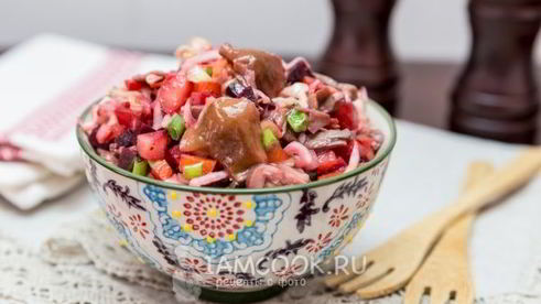 винегрет с грибами