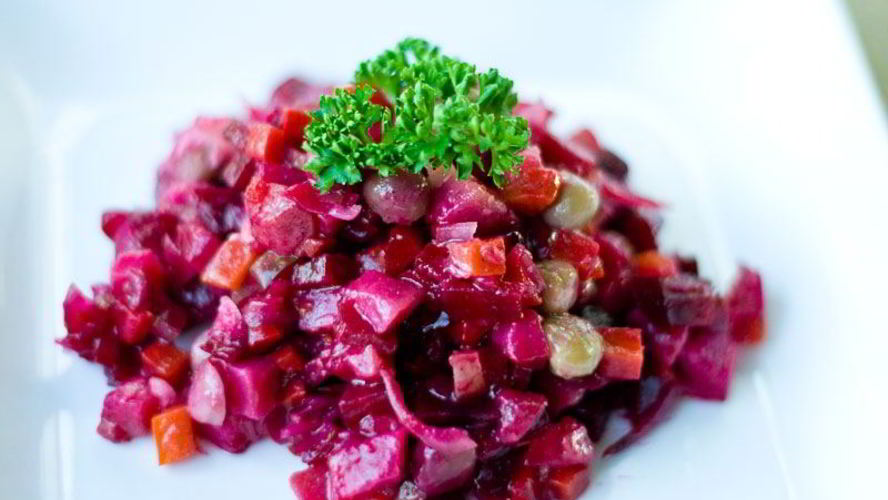 Рецепт винегрета с опятами