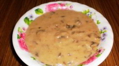 грибной соус из сушеных грибов