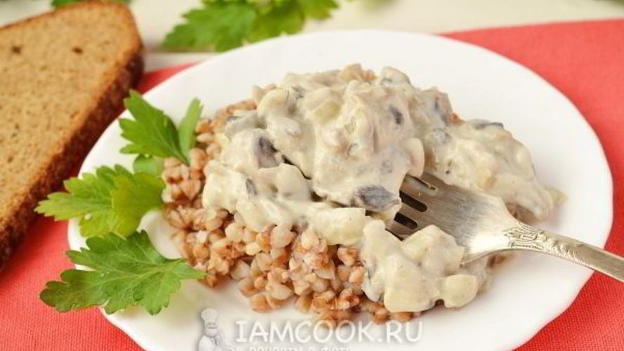 Рецепт грибного соуса со сметаной