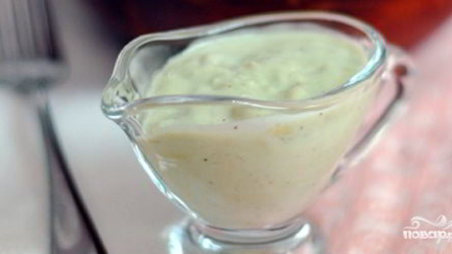 Рецепт кефирного соуса с чесноком