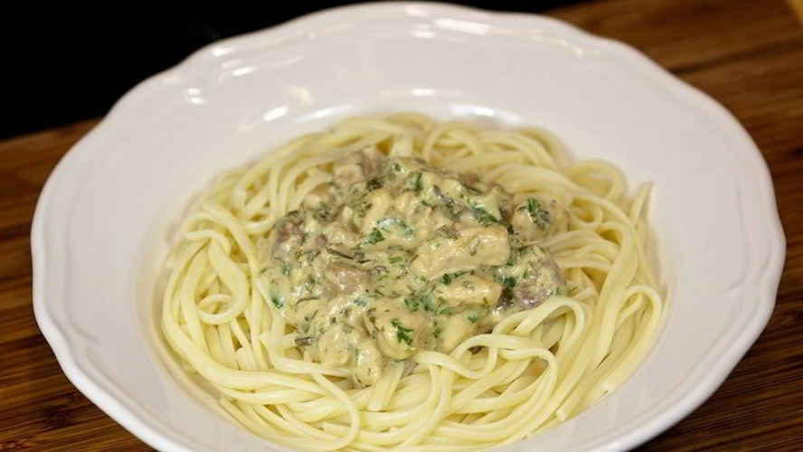 Рецепт соуса с курицей и грибами