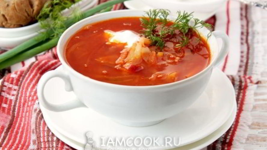 Рецепт борща без мяса