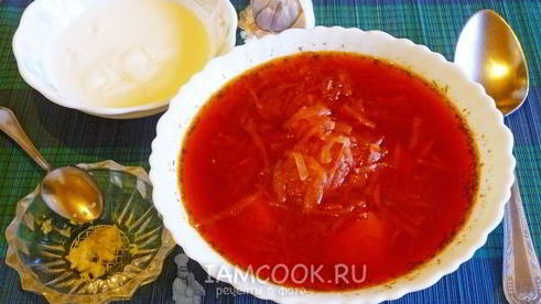 борщ диетический за 20 минут