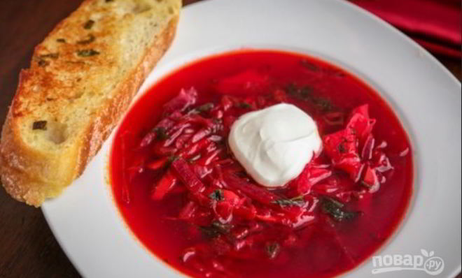 Борщ из курицы