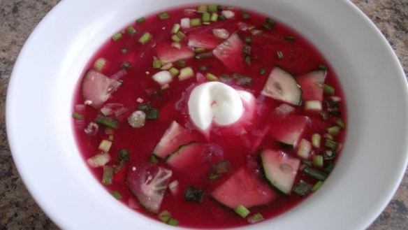 Рецепт Борща холодного свекольного