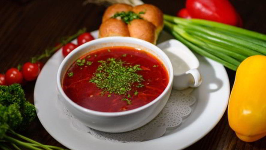 Рецепт борща с чесноком и зеленью