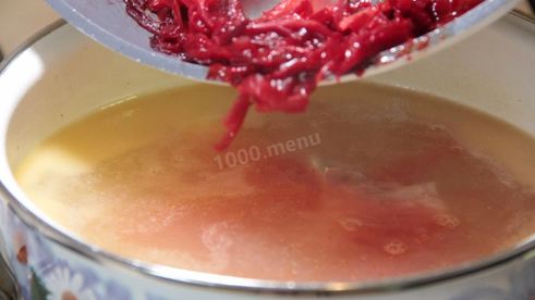 борщ с фасолью и курицей