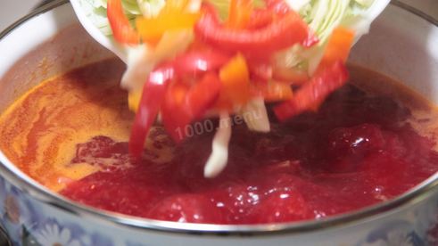 борщ с фасолью и курицей