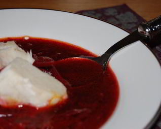 Борщ с фасолью и рыбой