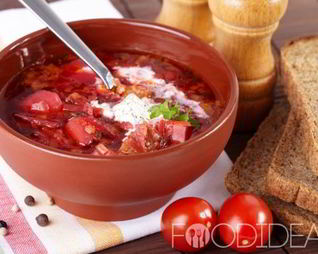 Борщ с фасолью