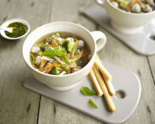 Борщ с фрикадельками