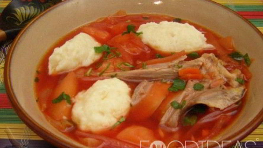 Рецепт борща с галушками