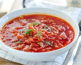 Борщ с кислой капустой и свеклой