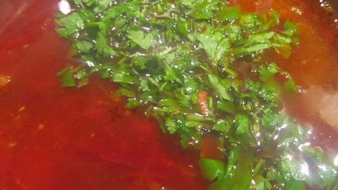 борщ с квашеной капустой и свеклой