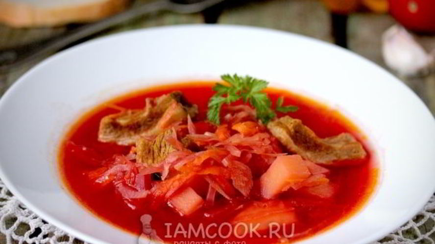 Рецепт борща с квашеной капустой
