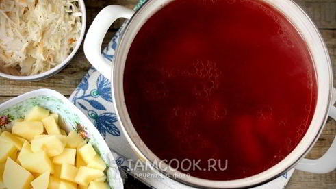 борщ с квашеной капустой