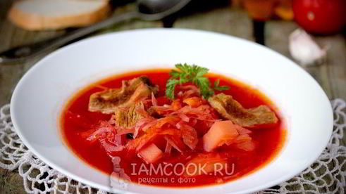 борщ с квашеной капустой