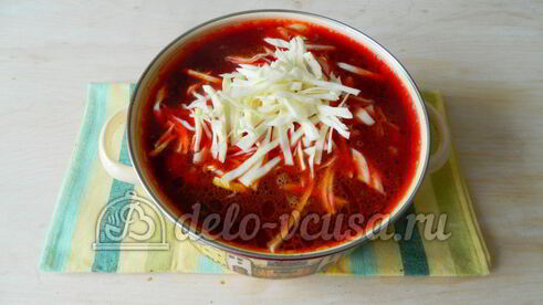 борщ с ребрышками