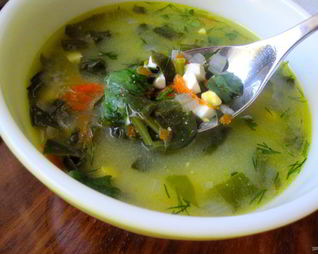 Борщ со щавелем