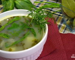 Борщ со шпинатом