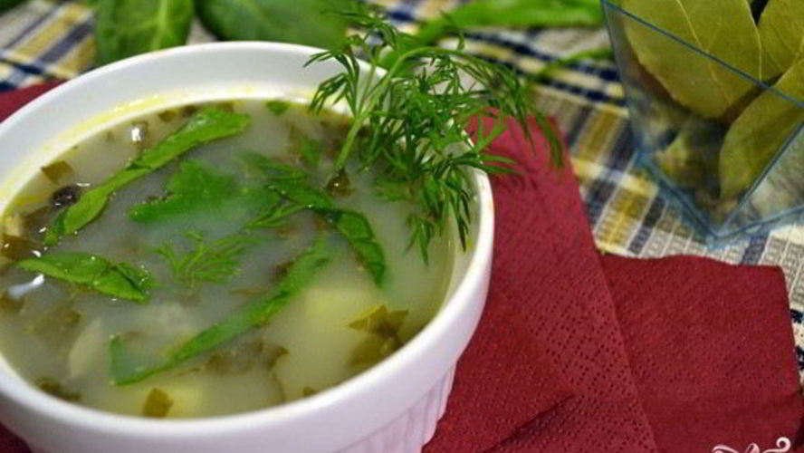 Рецепт борща со шпинатом