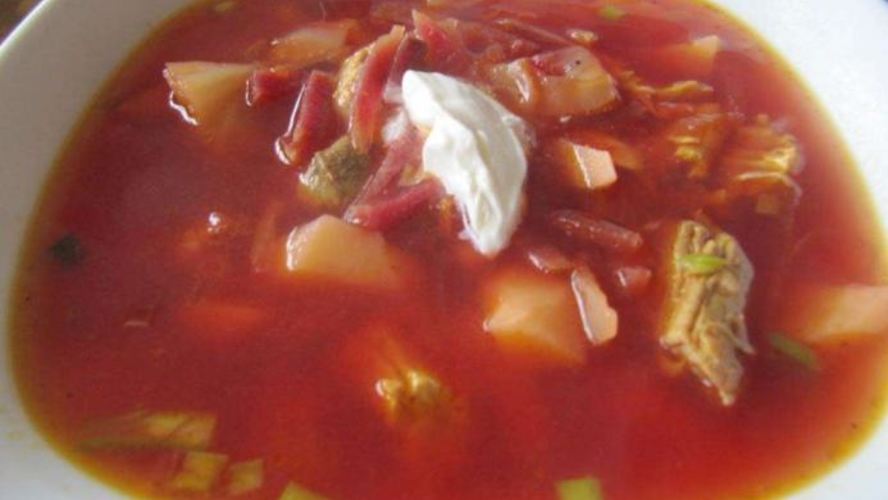 Рецепт борща со свининого