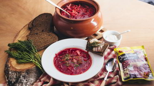 борщ в горшочке
