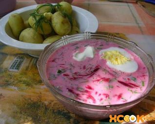 Холодный литовский борщ