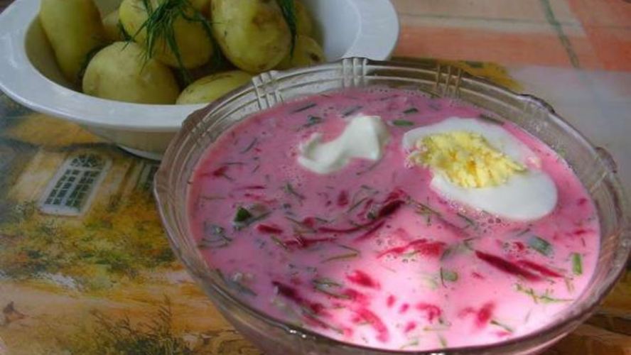 Рецепт холодного литовского борща