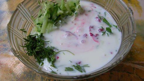 холодный литовский борщ