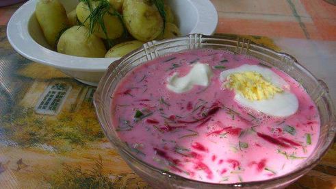 холодный литовский борщ