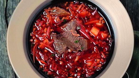 Рецепт Классического борща на говяжьей грудинке