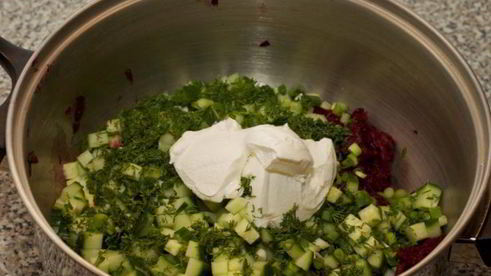 литовский холодный борщ