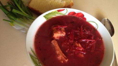 польский борщ на пюре