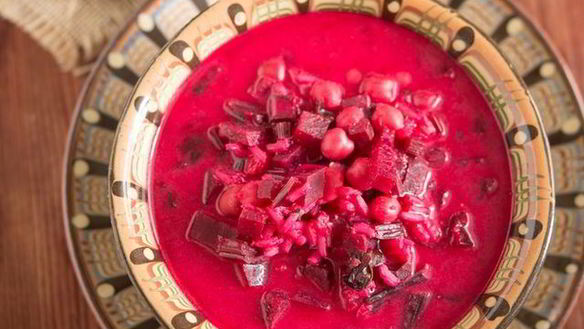 Рецепт Постного борща с нутом и грибами