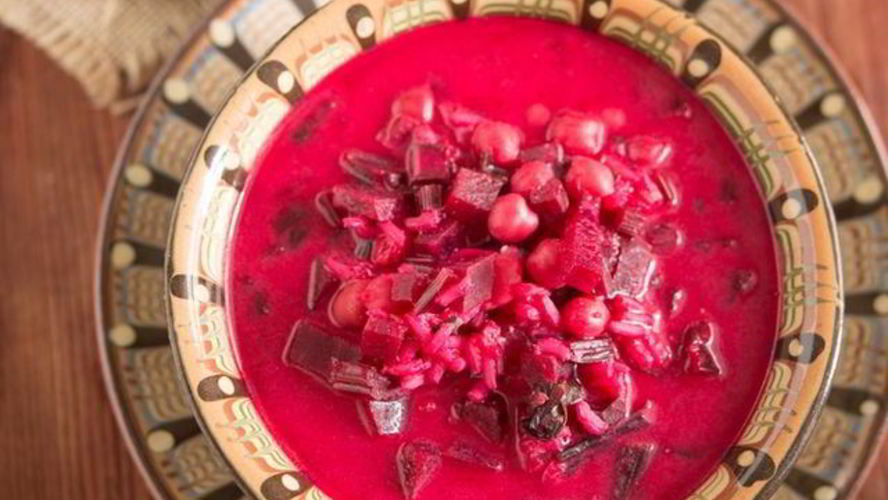 Рецепт постного борща с нутом и грибами