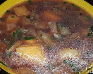 Постный борщ с нутом