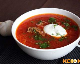 Русский борщ с мясом