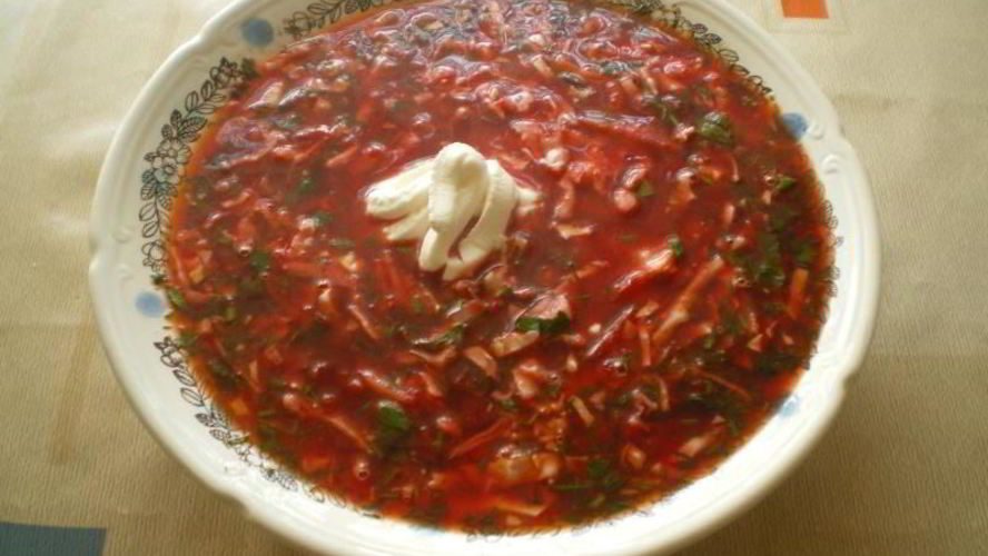 Рецепт украинского борща со свининой и галушками