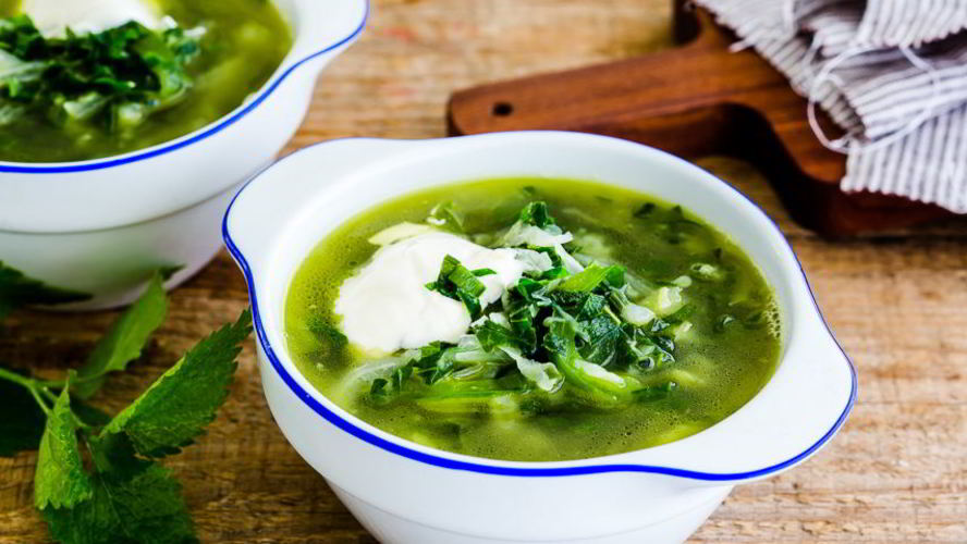 Рецепт зеленого борща с крапивой