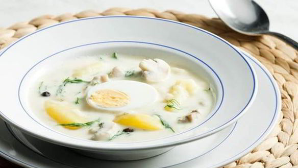 Рецепт Брюссельского сливочного супа с шампиньонами